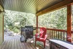 Deck with gas BBQ grill